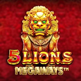 Slots logo of 5 Lions Megaways from Pragmatic Play at Wonaco Casino