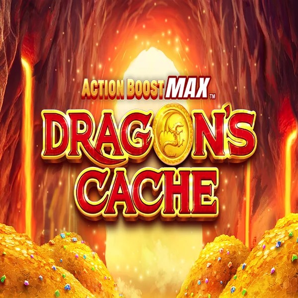 Action Boost Max Dragon's Cache logo – Slots by SpinPlay Games at Wonaco Casino