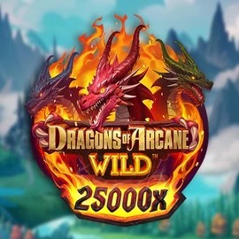 Dragons of Arcane Wild slot logo by Foxium at Wonaco Casino