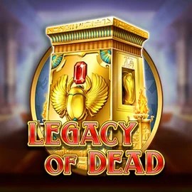 Legacy of Dead slot logo by Play'n GO at Wonaco Casino