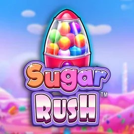 Sugar Rush slot logo by Pragmatic Play at Wonaco Casino